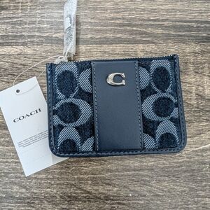 Coach Blue and Gray Card Holder